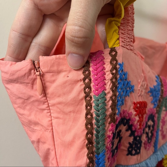 NWT Farm Rio Color Block Embroidered Mini Dress Size Medium - Picture 11 of 12